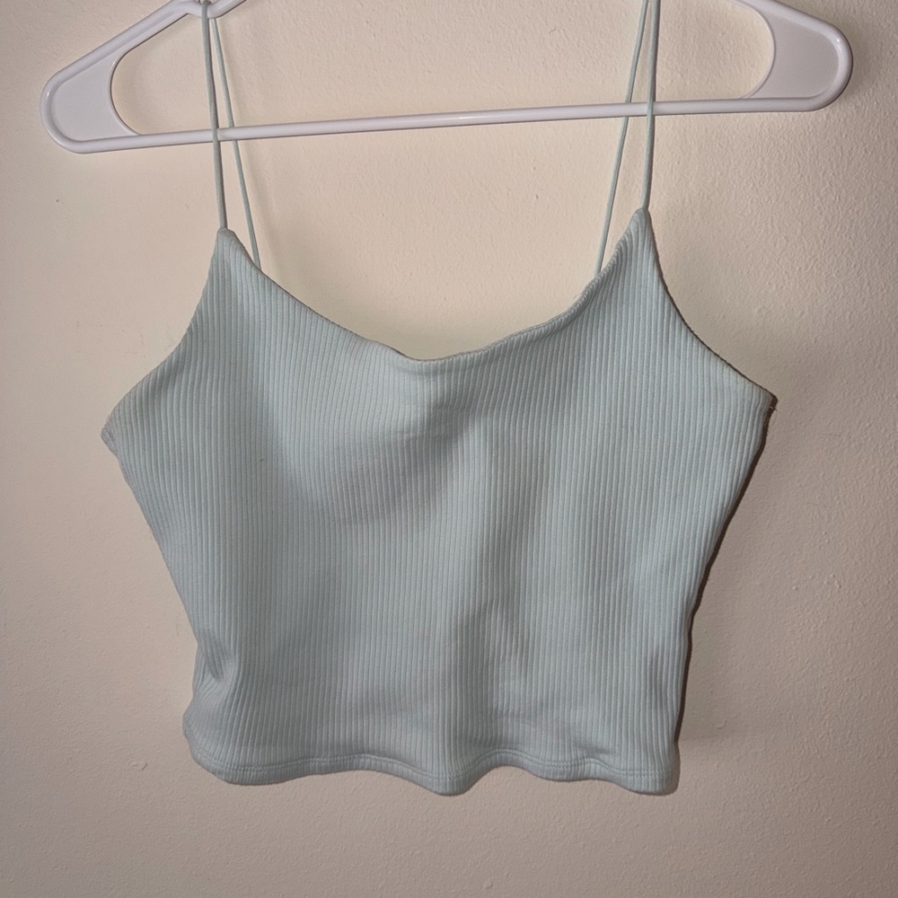Garage Light Blue Ribbed Camisole